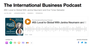 Screenshot of the episode on The International Business Podcast