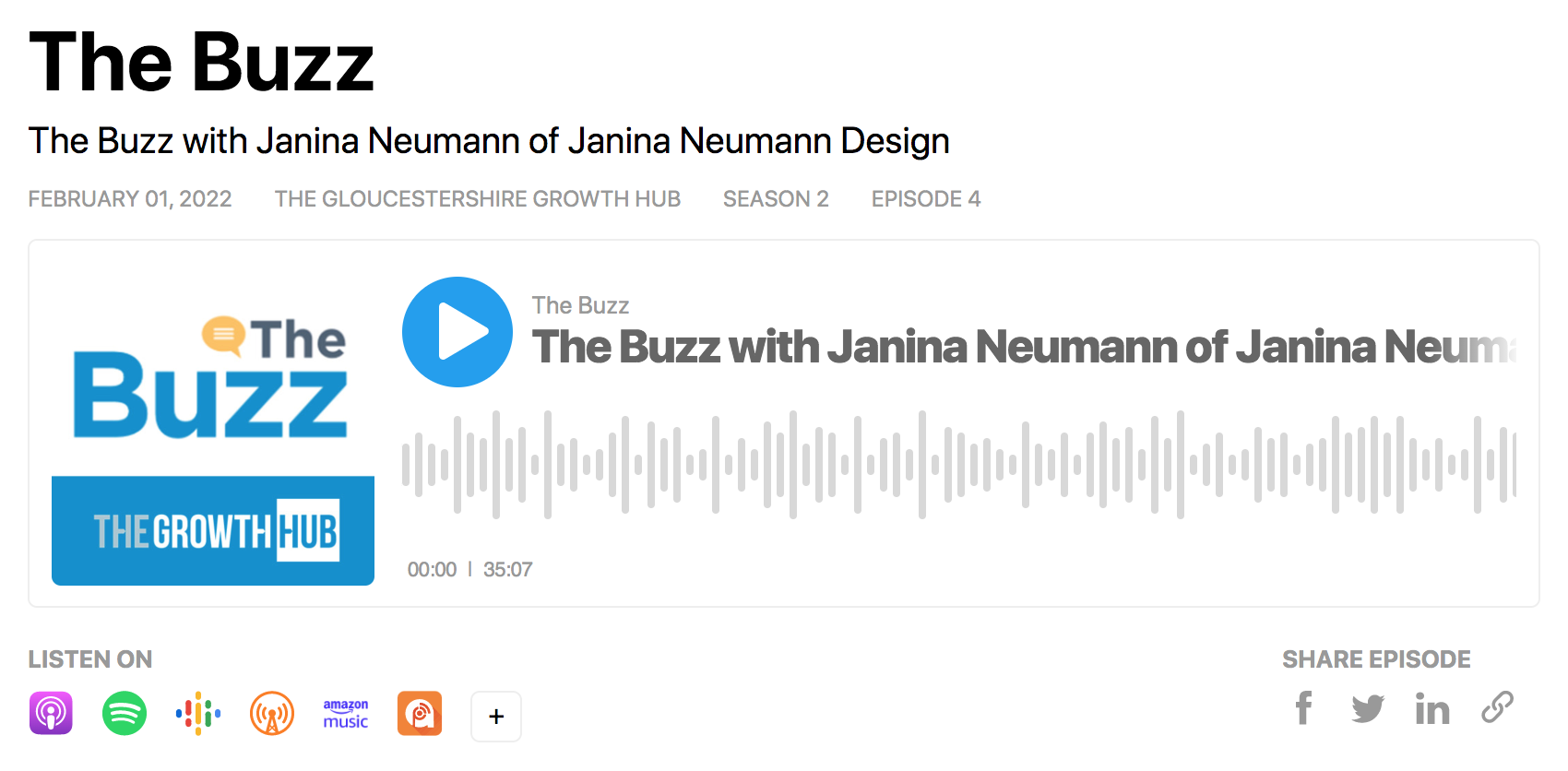 The Buzz with Janina Neumann of Janina Neumann Design